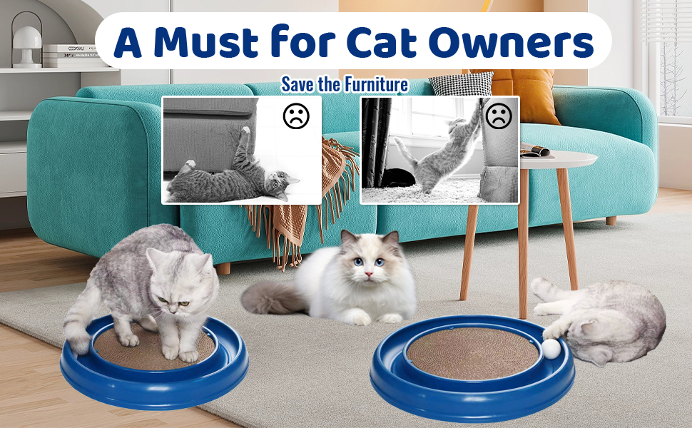 Cat Scratcher Toy,Cat Scratching Pad with Ball,Cat Toys