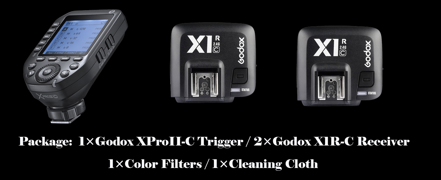 Godox XProII XProIIC XProIIC Trigger w/2×Godox X1RC
