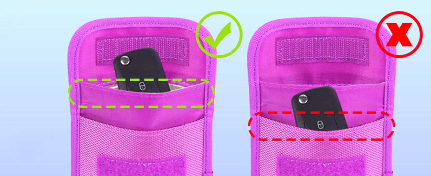 Wisdompro RFID Key Fob Protector, RF Signal Blocking Case Security