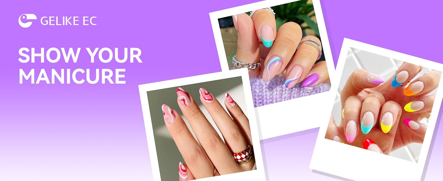 Gel x Nail kit Gelike ec Happy Egg Kit with 240pic Almond