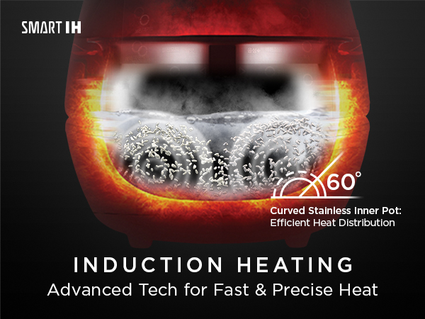 induction heating rice cooker induction heated slow cooker multi-cooker 2-layer packing ring