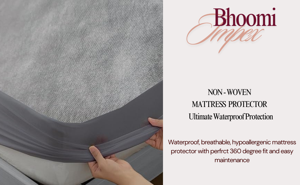 Waterproof, breathable, hypoallergenic mattress protector