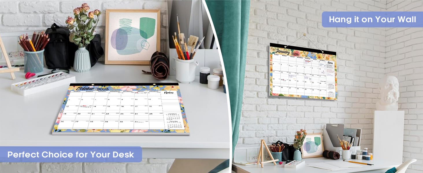 desk calendar 2025-2026