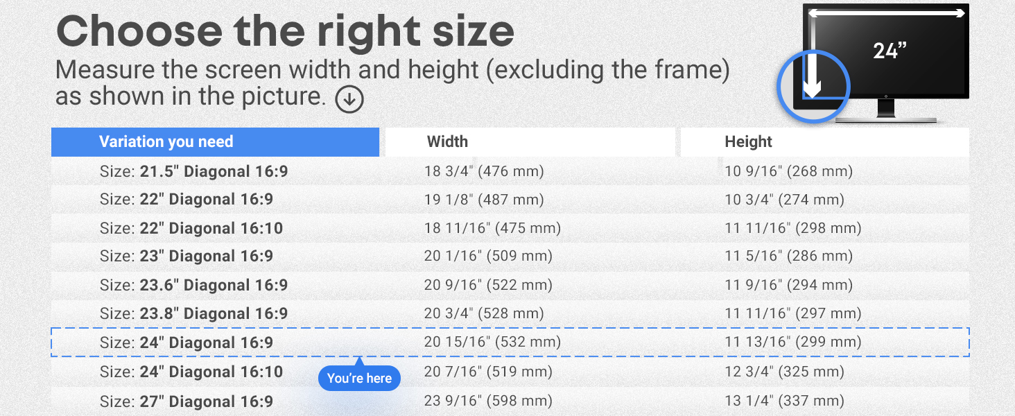 blue light screen protector blocking filter for computer anti glare inch panel monitor uv protection