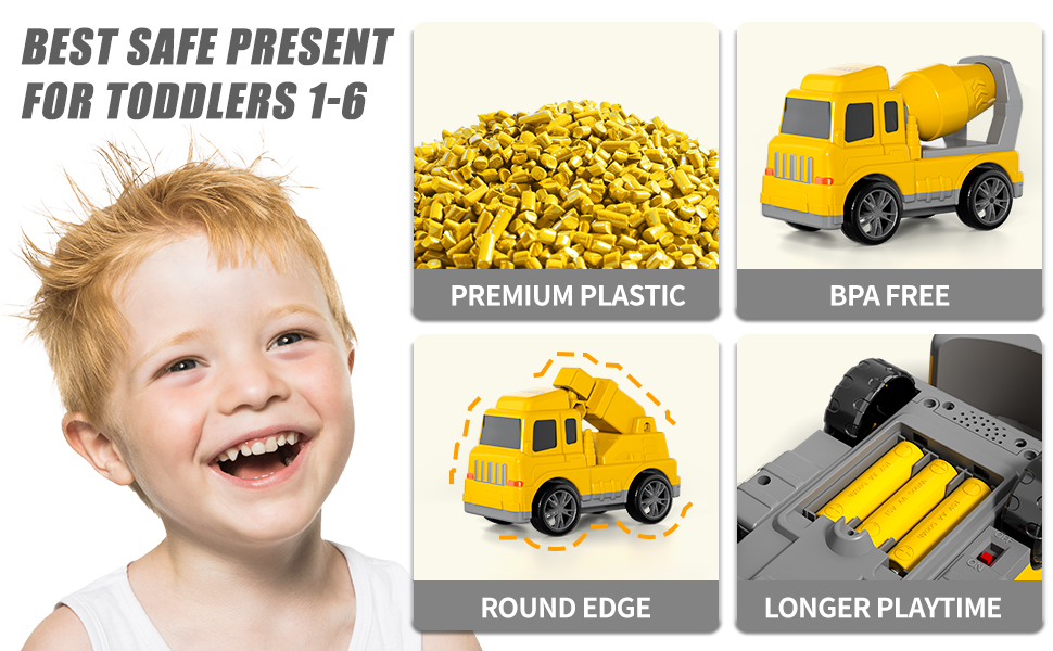 IHAHA Construction Toys for 1 2 3 4 5 6 Years Old Boys Toddlers, 5 in 1 Carrier