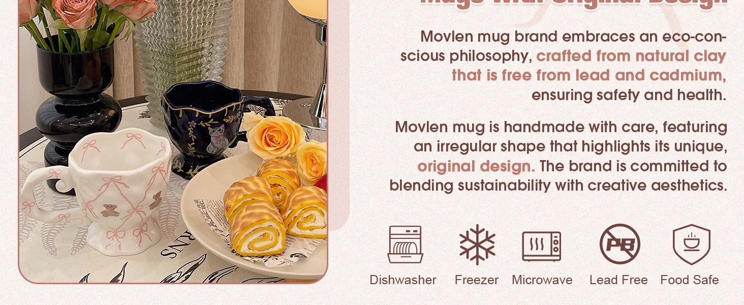 Coffee Mug with Pink