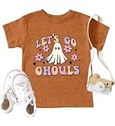 Toddler Halloween Shirt Let's Go Ghouls T-Shirt Kids Spooky Seaon Shirt Boys Girls Halloween Grap...
