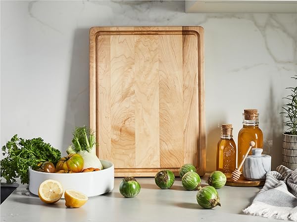 Maple is soft enough to protect your knife's blade, hard enough to last for years.