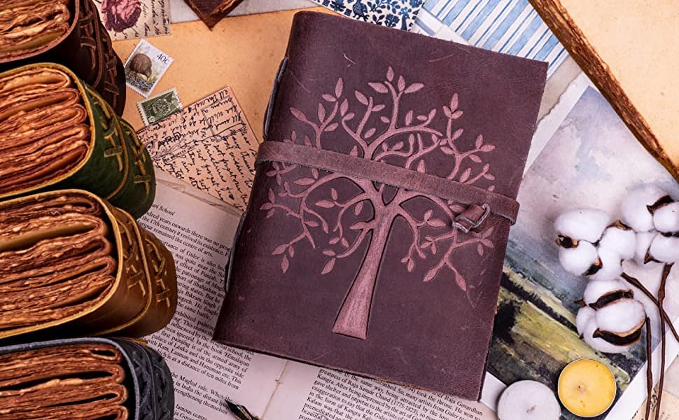 Amazon | LEATHER VILLAGE Tree of Life ジャーナル ノート