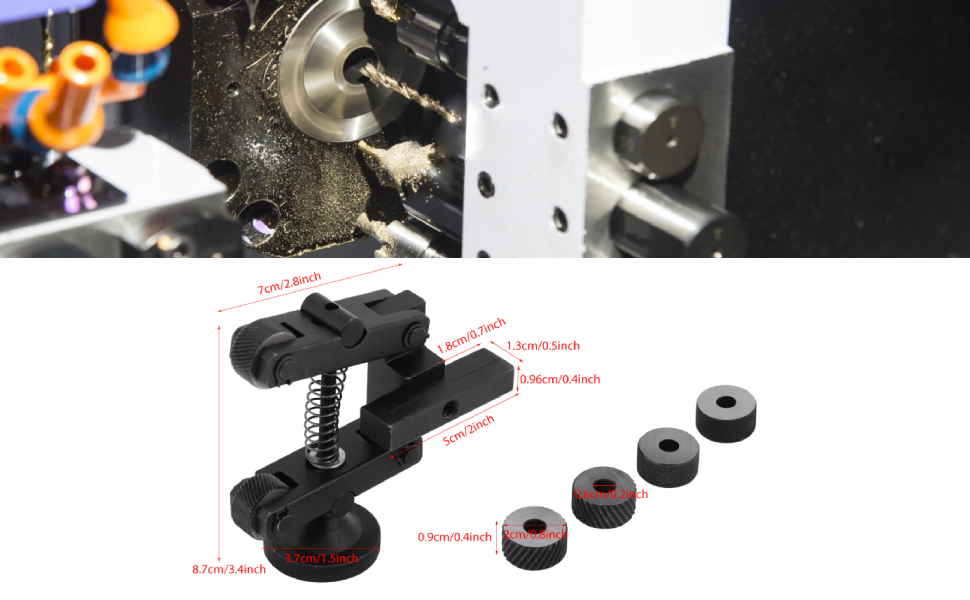 Oumefar Knurling Tool Holder, Spring Loaded Clamp Type Knurling Tool