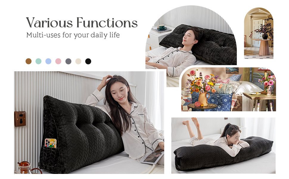 wedge headboard pillow