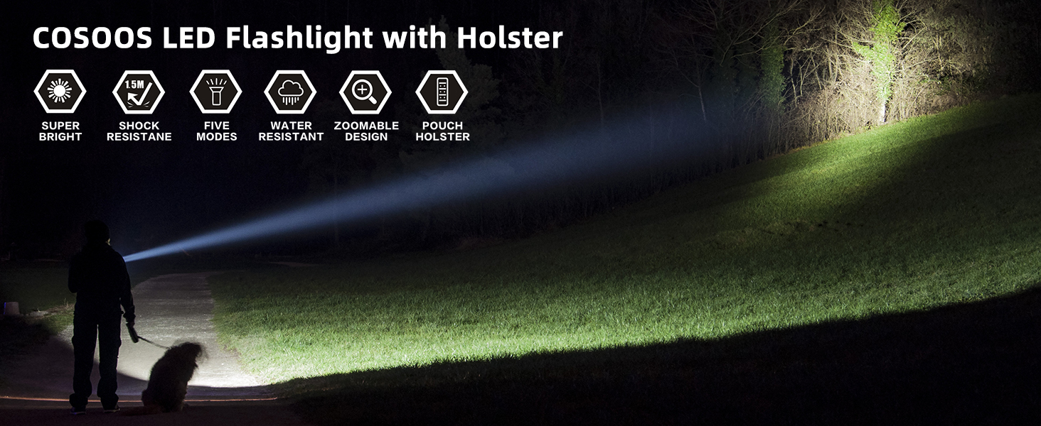 led flashlight with holster