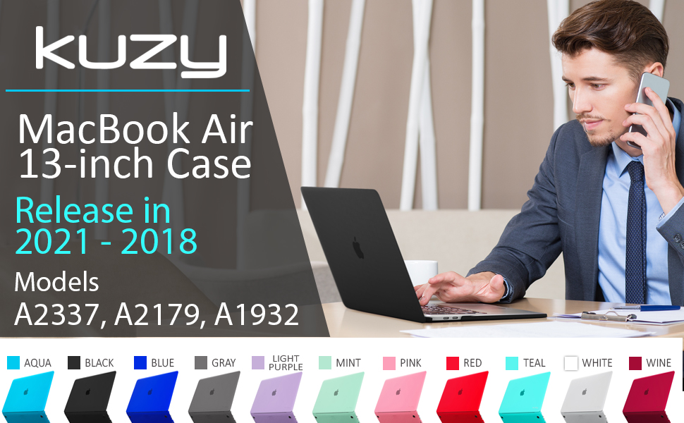 Kuzy Compatible with MacBook Air 13 inch Case 2020 2021