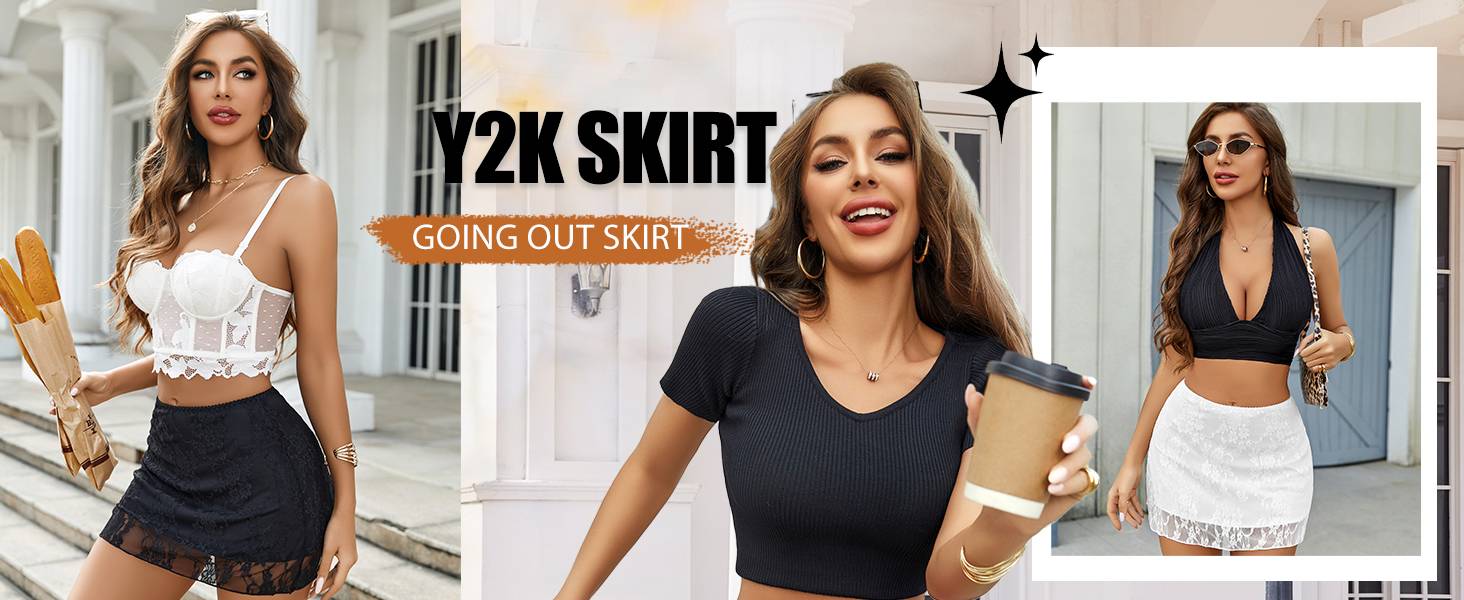 y2k mini skirt