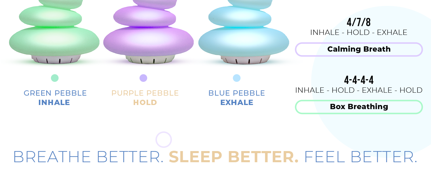 Anxiety relief breathing tool with guided visual meditation, promotes mental clarity and calm