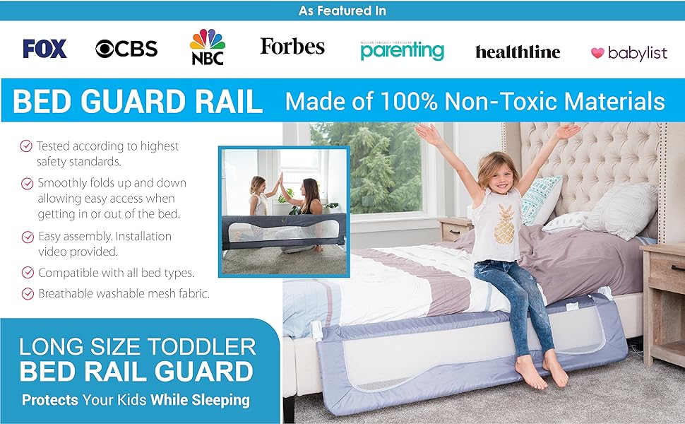 Bed Rail for Toddlers & Infants Kids Bed Safety Guard Rail Toddler Bed Rails for