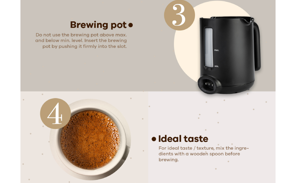 KARACA Hatır Plus Mod 5 in 1, 750ml Tea/Filter Coffee & Turkish Coffee Maker Black Copper, Tea, Milk Drink Heating, Turkish Coffee, 1385W, 5+5 Cups, Coffee Maker with Milk Frother, Brewer, Tea-pot 17 hatır