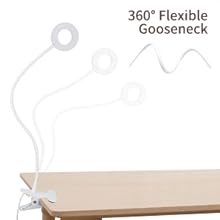 LED Desk Ring Light with Clamp 3-4