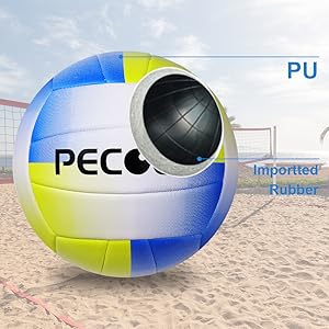 Volleyball Size 5 PU Leather Yellow Blue Soft Indoor Outdoor Volleyballs