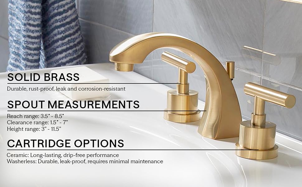 Kingston Brass KS1976AX Heritage Widespread Bathroom Faucet