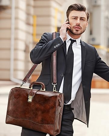 banuce leather briefcase men lawyer bag doctor bag