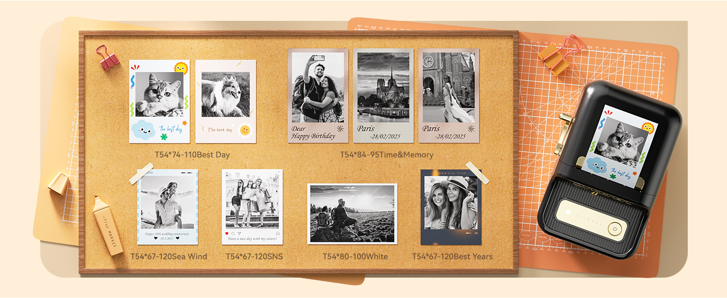 variety of photo labels are available