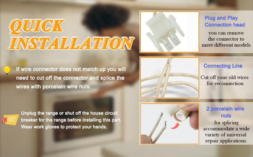 DG9400520A Gas Range Oven Hot Surface Igniter Compatible with Samsung Replaces