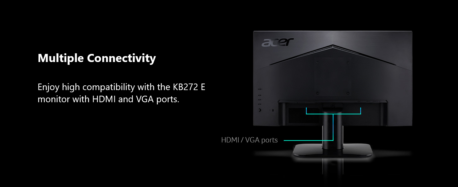 thumbnail: Acer EK241Y H 23.8-inch Monitor - VA Panel, 1920 X 1080, 5ms, 100Hz, FreeSync, HDMI, VGA