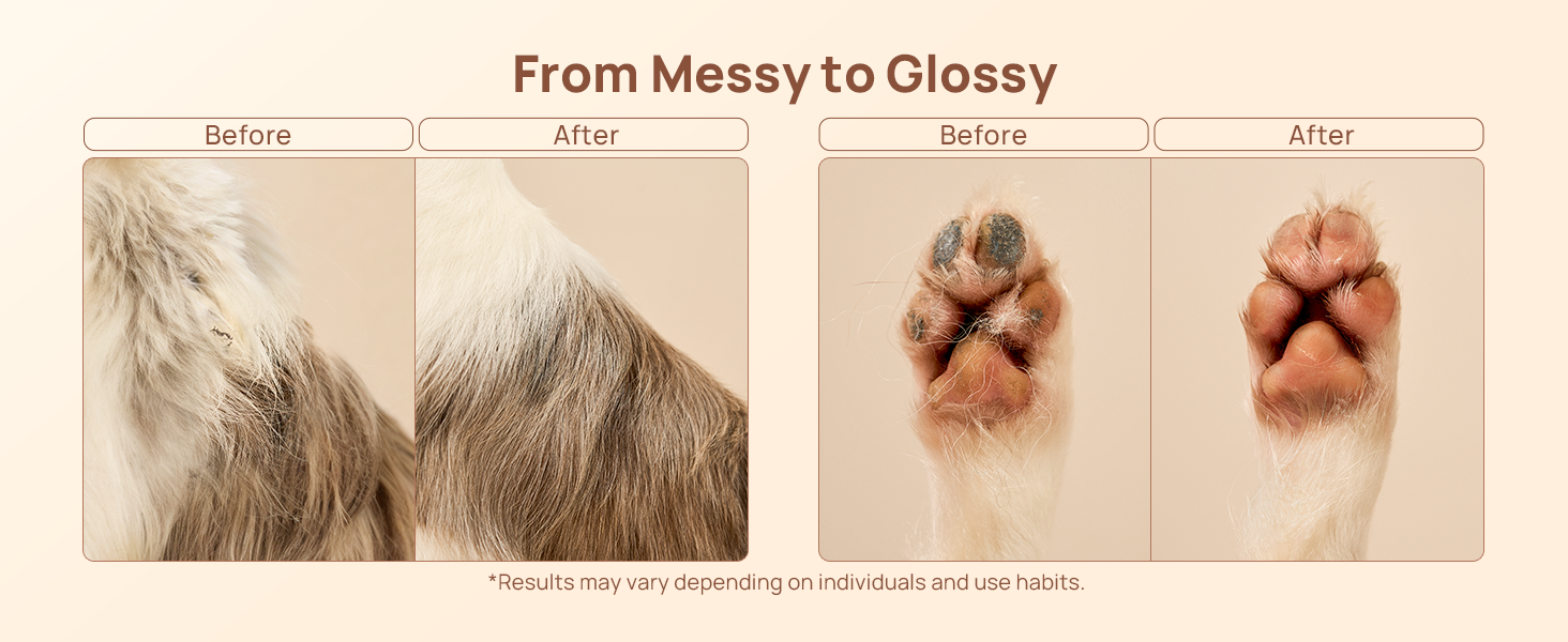 dog wipes cleaning fur