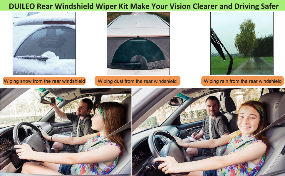 2 Pack Rear Wiper Blades for Hyundai Santa Fe 20132022 / Kia Sedona