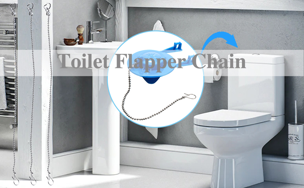 3 Pack Toilet Flapper Chain, Universal Flapper Replacement Kit