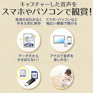 Amazon.co.jp: イーサプライ オーディオキャプチャー パソコン