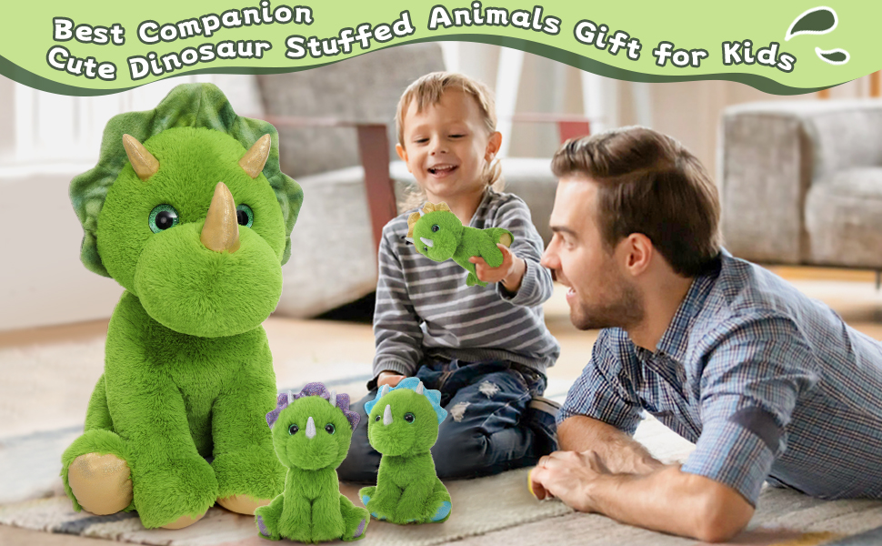 MaoGoLan Large Dinosaur Stuffed Animals, 4 PCs Stuffed