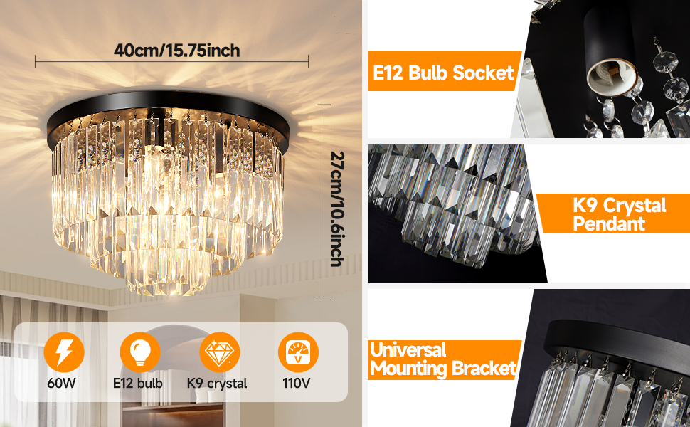 Crystal Chandelier Detail