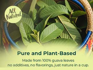 Pure and plant-based guava leaves in basket