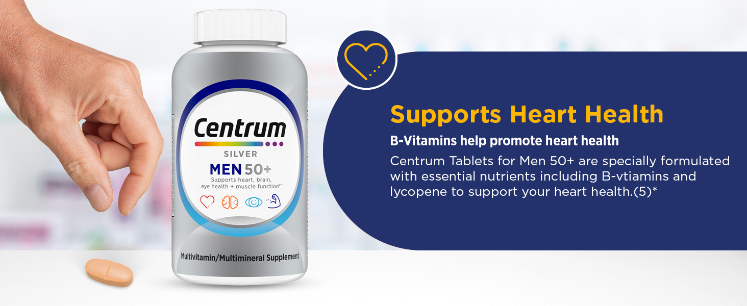 Centrum Silver Men 50+ - Supports Heart Health