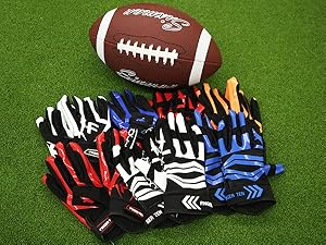 football receiver gloves youth finger ten