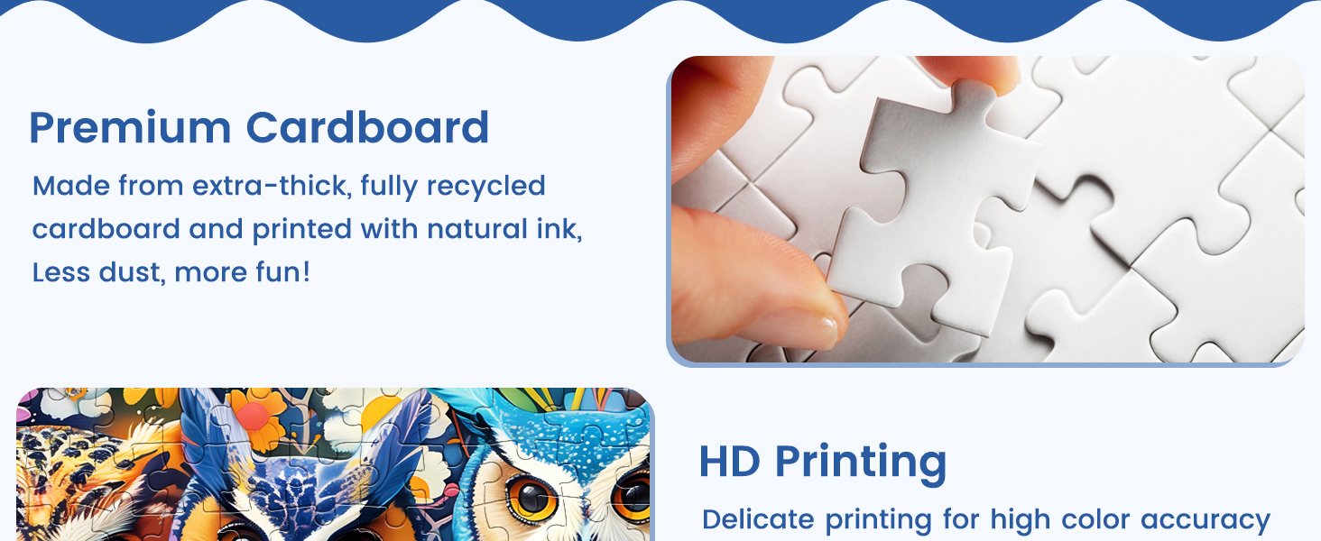 300 Pieces Puzzle for Adults Colorful Owls Large Piece