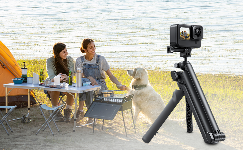 Amazon | TELESIN 自撮り棒 三脚付き 22cm-55cm 三段式調整可能 ボール