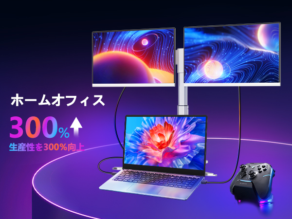 デジタルモンター2 JAPANNEXT 15.6インチ IPSパネルx2搭載 フルHD(1920x1080)解像度