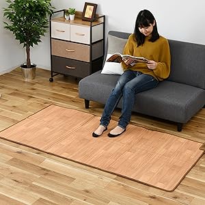 Amazon | [山善] フローリング調 ホットカーペット 電気
