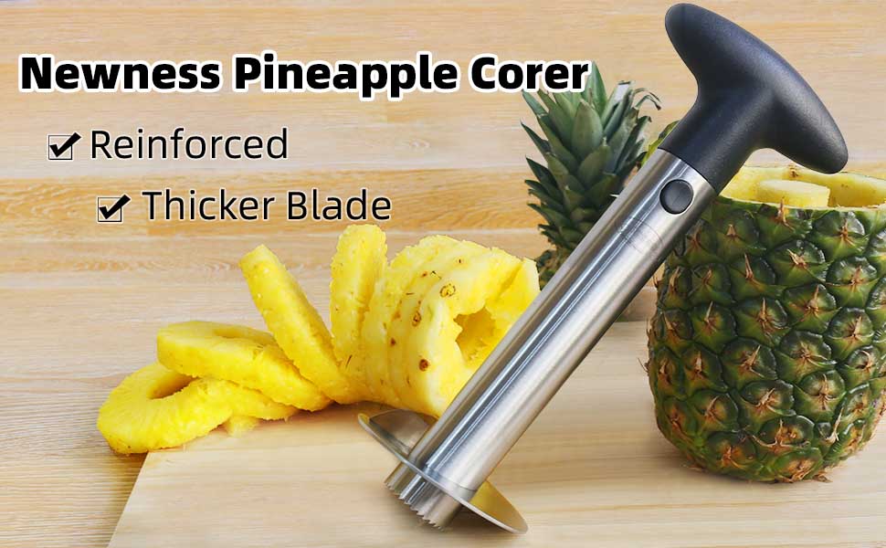 Newness Focus on Stainless Steel Pineapple Corer, Upgraded Reinforced
