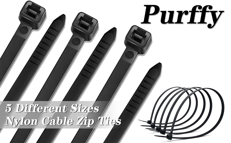 Zip Ties, 500 Pcs 0.19 Inch Widened Nylon Cable Ties, 48lbs Tensile