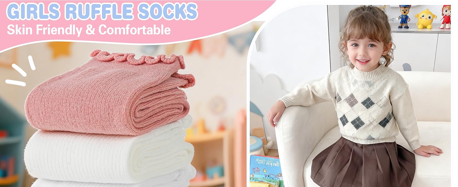 Girls Kids Ruffle Socks