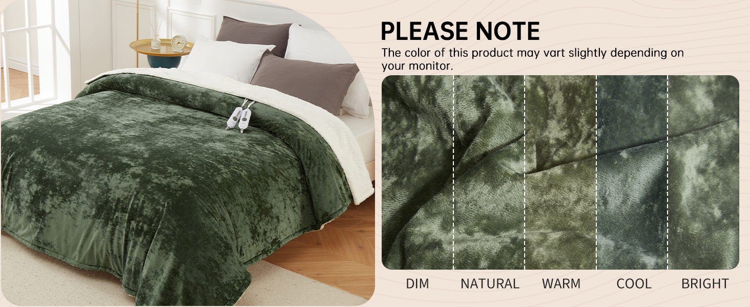 heated blanket with timer