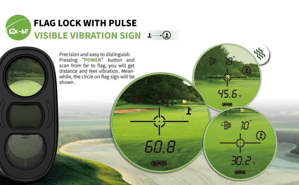 AOFAR GX6F PRO W Golf Range Finder with Slope Devices Distance