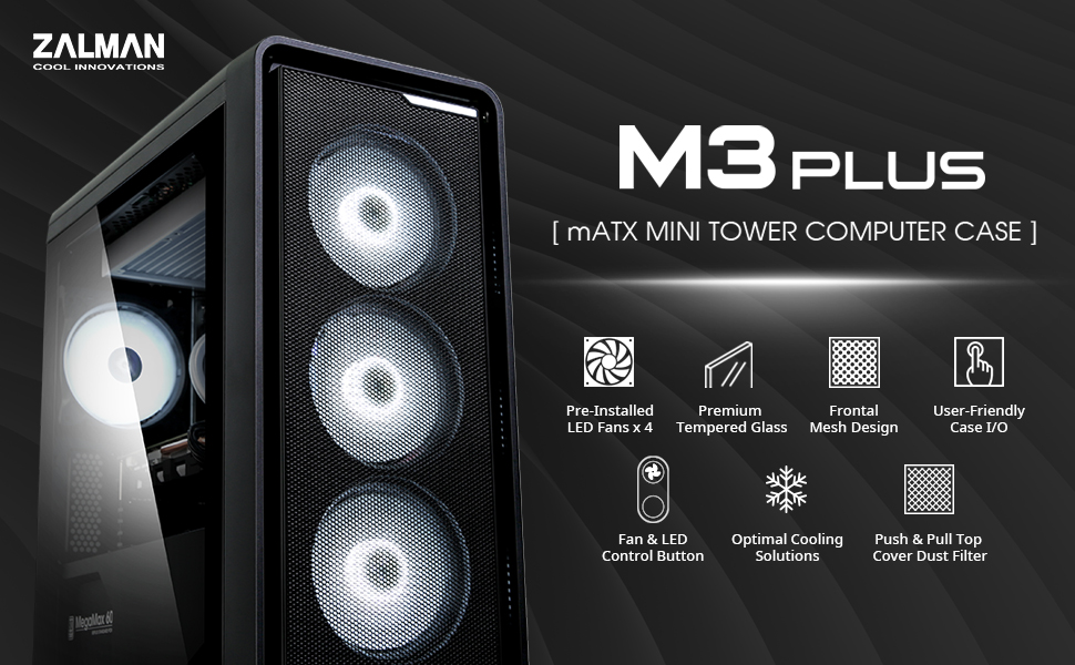 Amazon.com: Zalman M3 Micro mATX Mini Tower ATX Gaming PC Case ...