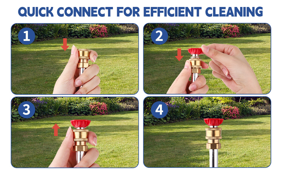 Animgrth 2024 Upgraded Jet Nozzle Power Washer for Garden