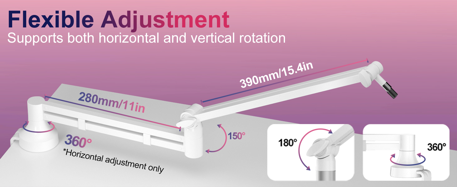 low profile boom arm