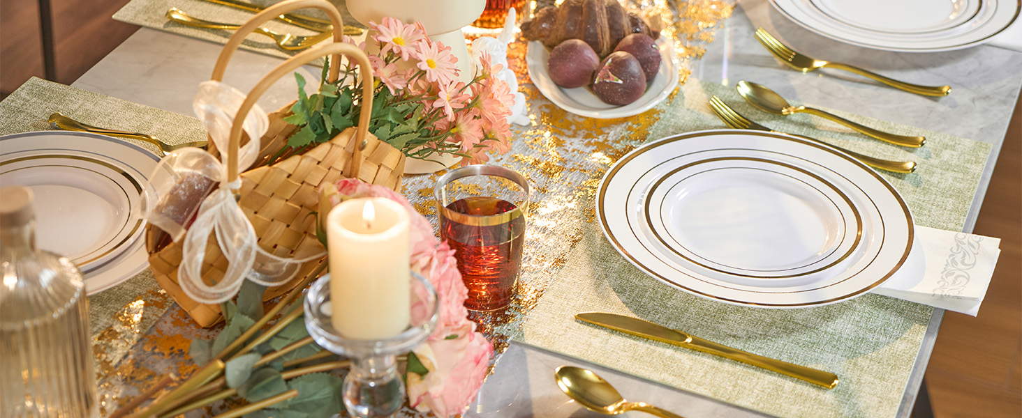 Gold Disposable Plates